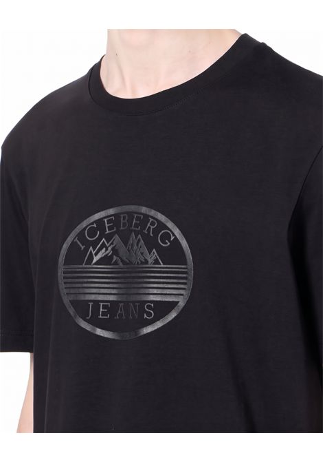 T-shirt in jersey con stampa nero ICEBERG | F015 P4009000